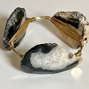 Bourbon and Bowties Wire Wrapped 3-Stone Bracelet